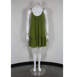 Sunday in Brooklyn olive spaghetti strap dress